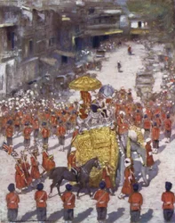 Lord und Lady Curzon betreten Delhi